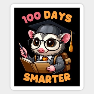 100 Days Smarter Cute Opossum Student Magnet